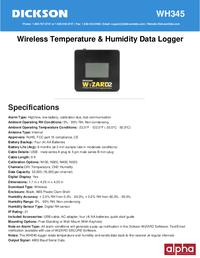 Thumbnail of document Data Sheet - WH Temperature & Humidity Data Logger